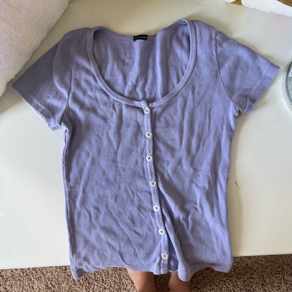 Purple Brandy button top